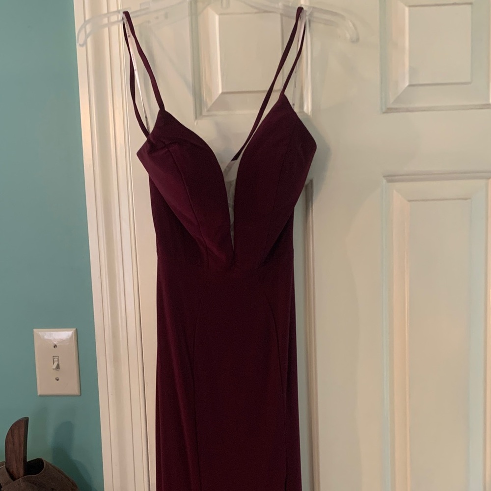 Faviana Burgundy Kids Dance Costume